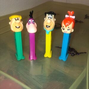 Flintstones Character Candy Dispensers - Yellow, Green, Blue, Purple